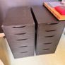 2x IKEA Alex Drawers Black Image 3