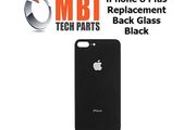 iPhone 8 Plus Replacement Back Glass Door Cover with Adhesive Black