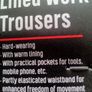 mens work trousers fully lined and water repellent outer. Size w 40 leg 31 Image 5