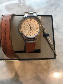 Massimo Dutti Ladies watch wrap around strap in tan