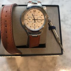 Massimo Dutti Ladies watch wrap around strap in tan