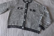 F&amp;F Black &amp; White Textured Cardigan Size L