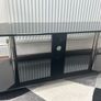 Black Tempered Glass TV Stand Image 4
