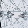 Red Bicycle Wheelset - Fixie/Singlespeed/FixedGear/Track Bike (FlipFlop Rear Hub) Sealed Bearings - Massively Discounted due to Cosmetic Flaws - Red Rims with Silver Spokes and Hubs. Image 8