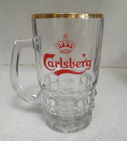 Vintage 1960's Carlsberg Red Crown Logo Tankard