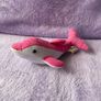 Pink and White Dolphin Plush Image 2