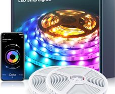 LED Strip Lights 40M Music Sync Color Changing RGB LED Strip with Remote & App Control, Built-in Mic, RGB Rope Lights [Energy Class A+]