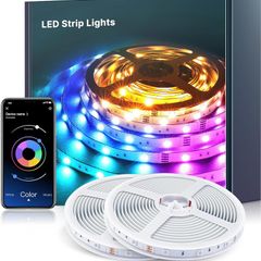 LED Strip Lights 40M Music Sync Color Changing RGB LED Strip with Remote & App Control, Built-in Mic, RGB Rope Lights [Energy Class A+]