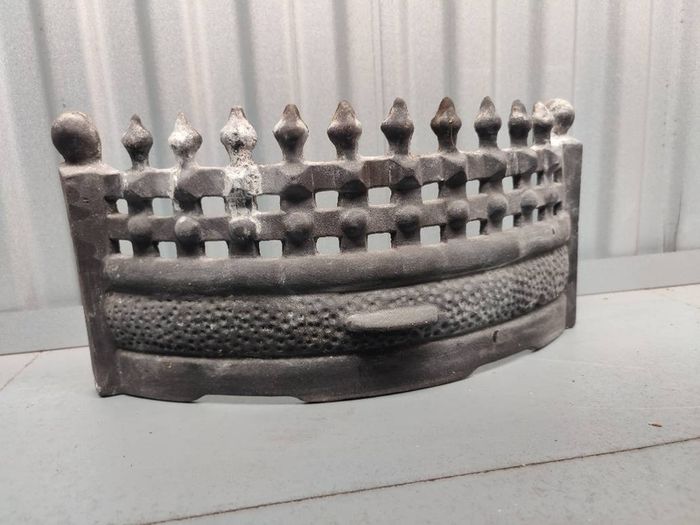 Antique Cast Iron Fireplace Insert Set Grate and Fret Victorian Style