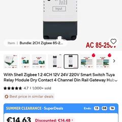Zigbee relay two channel