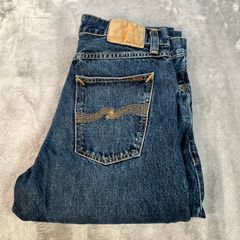Nudie Jeans Steady Eddie Mens Jeans W31 L32 Blue Slate Denim Straight