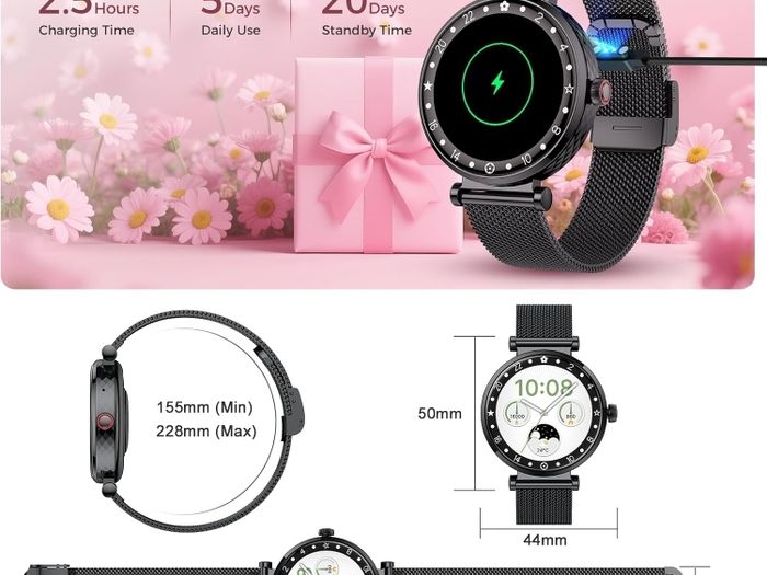 Matast S86 Smartwatch for Women, Fitness Tracker with Call Answering/Making function