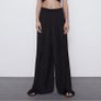 ZARA Pleated Palazzo Pants Black Size XS! Image 2