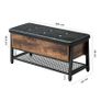 New Vintage Shoe Storage Bench Bed End Stool With Padded Seat  - FREE P&P Image 8