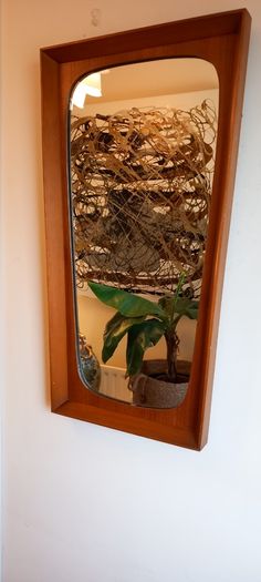 Beautiful Mid Century Teak framed mirror