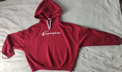 Red Champion Hoodie Size L