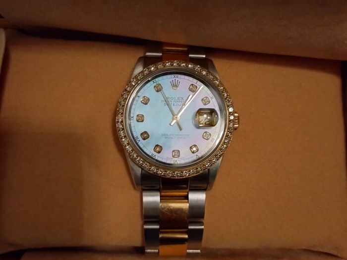 Rolex Oyster DateJust 18ct & S/S Diamond Watch