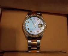 Rolex Oyster DateJust 18ct & S/S Diamond Watch