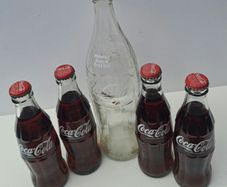 Set of Coke Cola Glass Bottles
