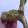 Vintage Pair Brass, Long Eared Owls Sitting On A Branch Image 9