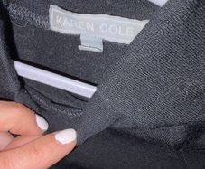 Black polo top fitted