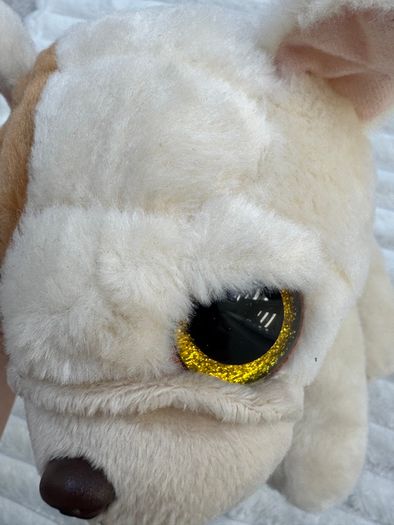 Ty Beanie approx. 8" Houghie the Bulldog Plush Used Please see photos