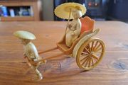 Vintage oriental style rickshaw ornament