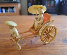 Vintage oriental style rickshaw ornament