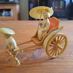 Vintage oriental style rickshaw ornament