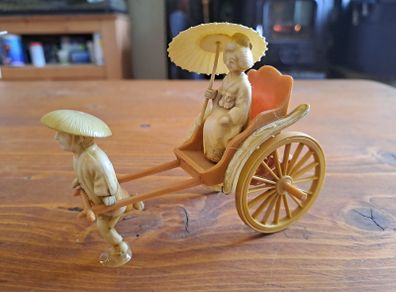 Vintage oriental style rickshaw ornament