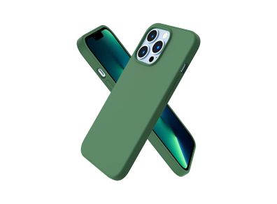 Liquid Silicone Shockproof Case For iPhone 13 Pro Luxury Soft Phone Cover Green New - FHT2IP13PLK