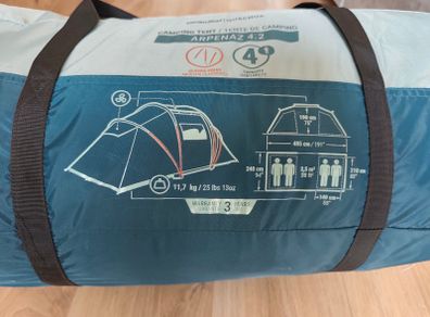 Camping set including tent, 2 chairs, 2 beds,pontoon