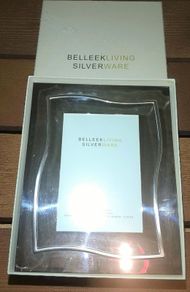 New in box Belleek silverware frame