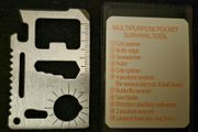 Wallet tool, credit card size.