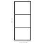 Walk-in Shower Wall with Clear ESG Glass Black 115x195 cm Image 5