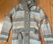 Next Hooded Coatigan / Coat / Cardigan / Knitwear - Girls - Age 7 to 8 - New