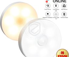 PIR Motion Sensor LED Night Light USB Rechargeable Dimmable Night Lamp for Bedroom Kitchen Cabinet Light Wireless Closet Light