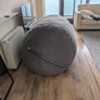 Large Gray Bean Bag Chair Excellent Condition Image 3