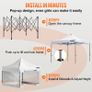 10 x 10 FT Pop Up Canopy Tent, Outdoor Patio Gazebo Tent with Removable Sidewalls and Wheeled Bag, UV Resistant Waterproof Instant Gazebo Shelter for Party, Garden, Backyard, White Image 7