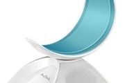 AcTek Bluetooth Speaker with 2 Loudspeaker and Moon-Form Phone Stand, AUX Output Port fit for Computer