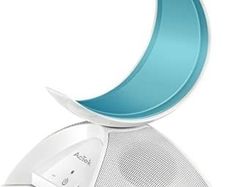 AcTek Bluetooth Speaker with 2 Loudspeaker and Moon-Form Phone Stand, AUX Output Port fit for Computer