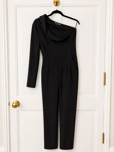one shoulder jumpsuit