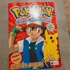 Pokemon Merlin sticker album (complete) with 2 packs