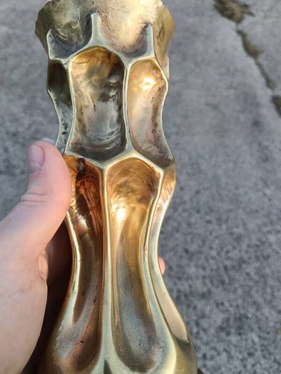 Matching Pair of German WW1 7.7 cms Trench Art Vases
