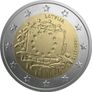 Latvia 2 Euro Commemorative Coin 2015 - 30 Years of the EU Flag. Coincard. BU Image 3