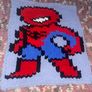 Spiderman Inspired chunky knit blanket - Handmade Image 4