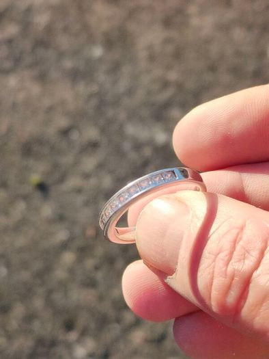 Sterling Silver CZ Half Eternity Ring