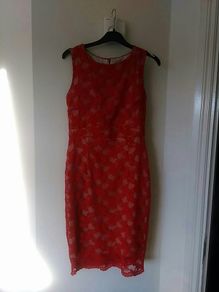 AWear red lace dress (UK 8)