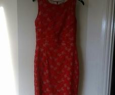AWear red lace dress (UK 8)