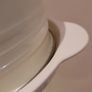 Enamel Painted Metal  Cheese Dome with China Base Plate Image 3